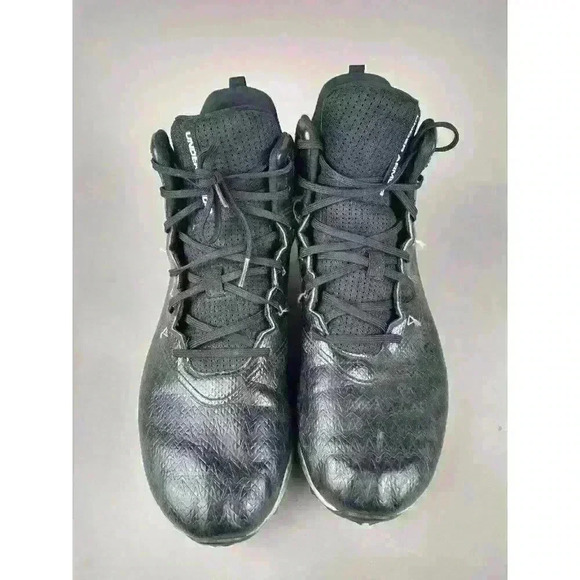 Under Armour Football Cleats Men's 13 Hammer RM Black Mid 3022174-001 - Picture 2 of 9